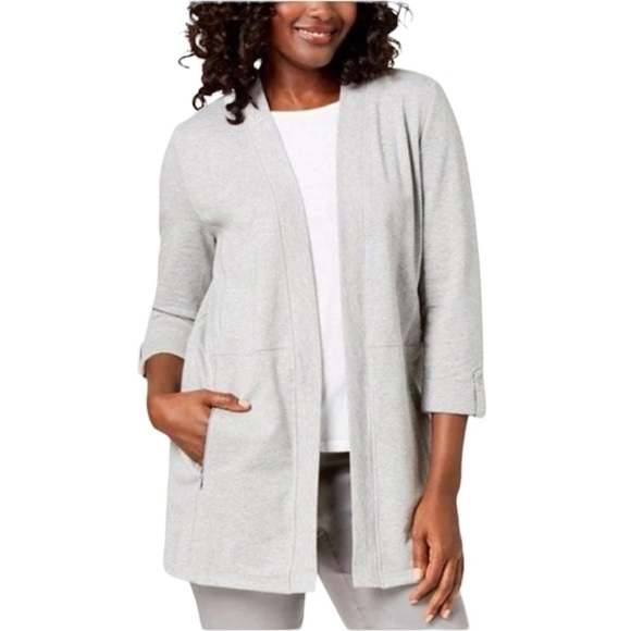 𝅺nwt Karen Scott Sport Cardigan - Picture 1 of 8